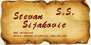 Stevan Šijaković vizit kartica